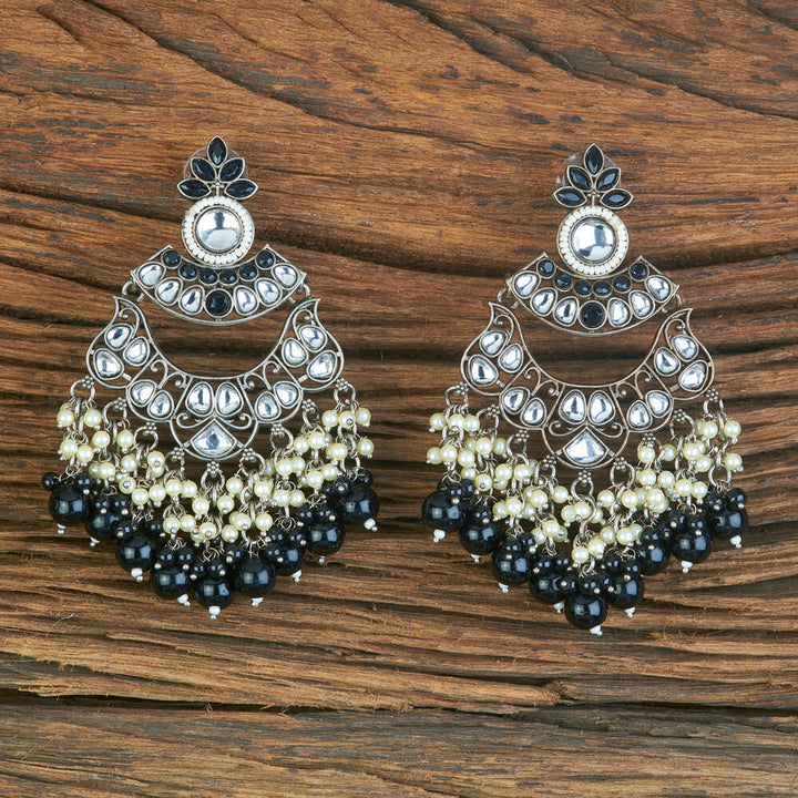 Indo Western Beads Earring With Oxidised Plating 110343