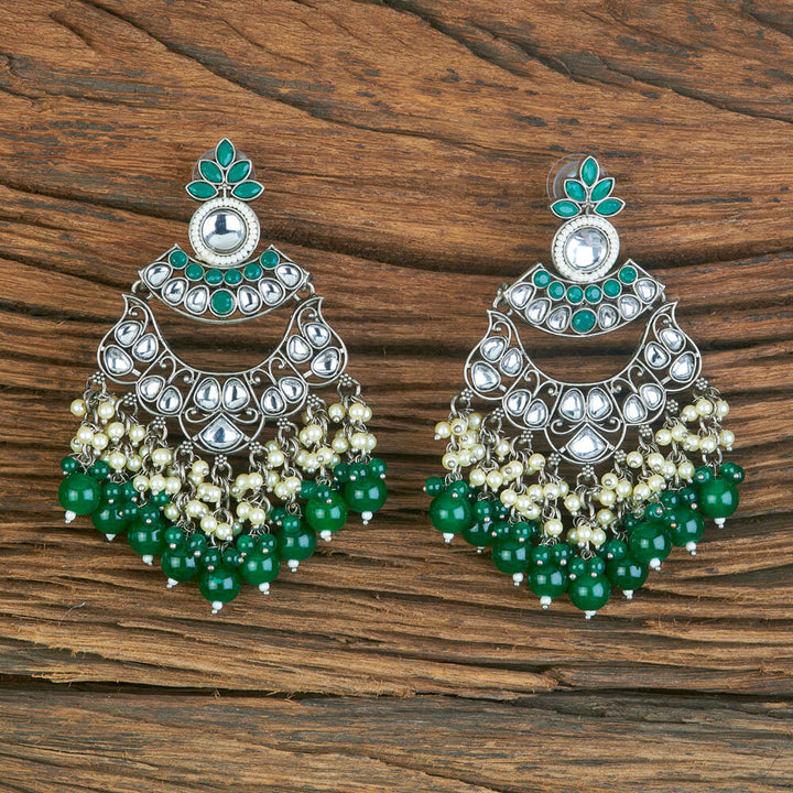 Indo Western Beads Earring With Oxidised Plating 110343