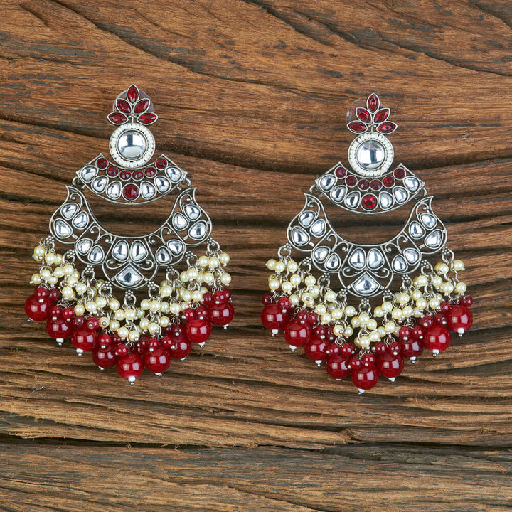 Indo Western Beads Earring With Oxidised Plating 110343