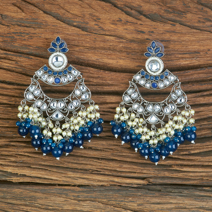 Indo Western Beads Earring With Oxidised Plating 110343