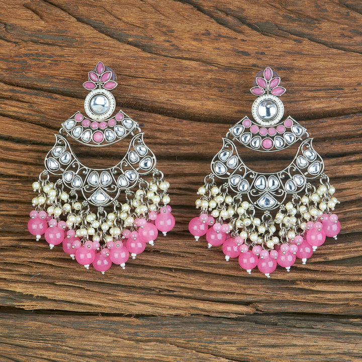 Indo Western Beads Earring With Oxidised Plating 110343