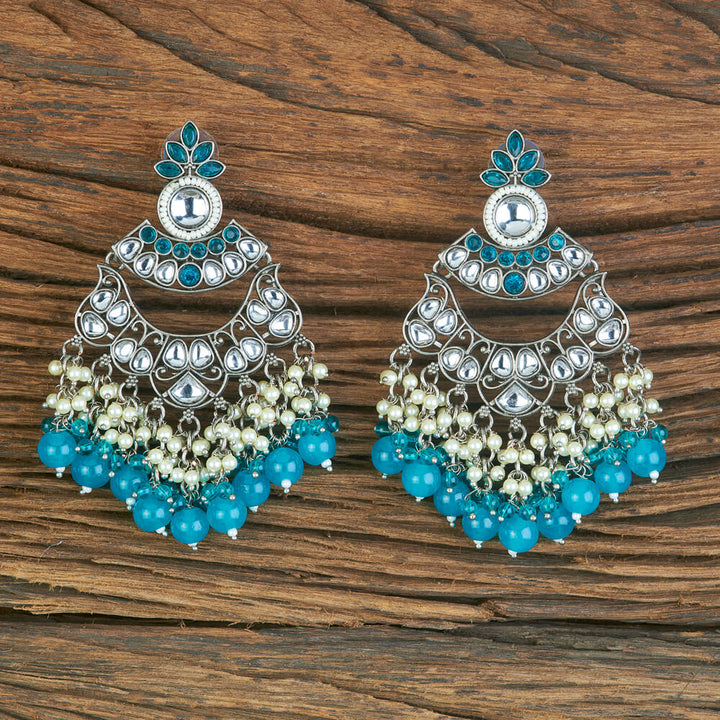 Indo Western Beads Earring With Oxidised Plating 110343