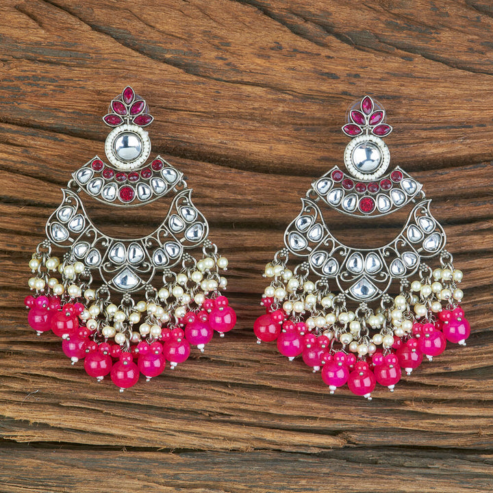 Indo Western Beads Earring With Oxidised Plating 110343