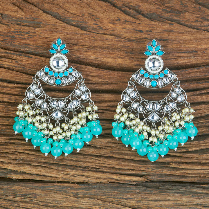 Indo Western Beads Earring With Oxidised Plating 110343