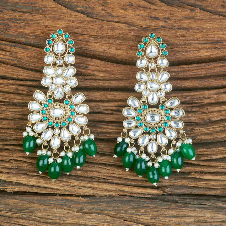 Indo Western Beads Earring With Mehndi Plating 110359