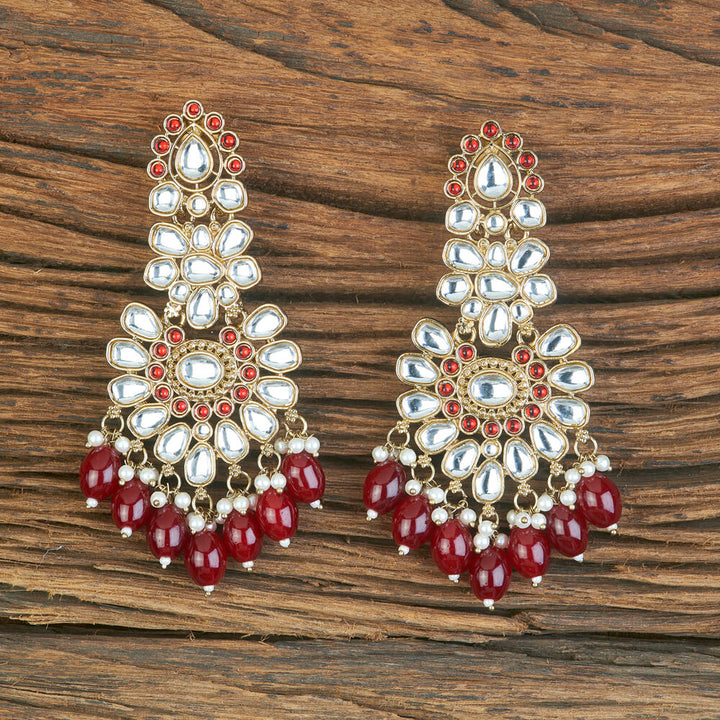 Indo Western Beads Earring With Mehndi Plating 110359