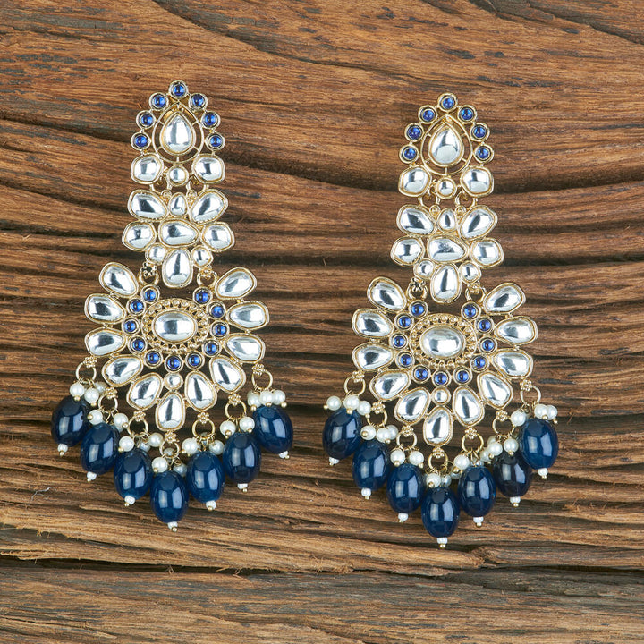 Indo Western Beads Earring With Mehndi Plating 110359