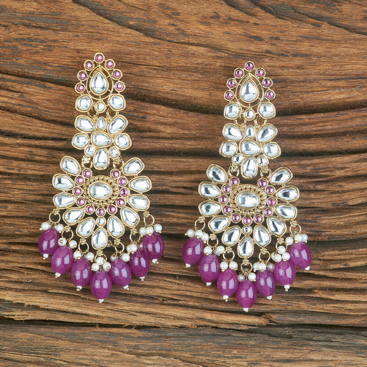 Indo Western Beads Earring With Mehndi Plating 110359