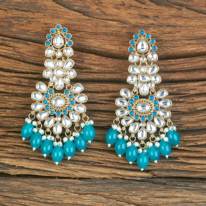 Indo Western Beads Earring With Mehndi Plating 110359