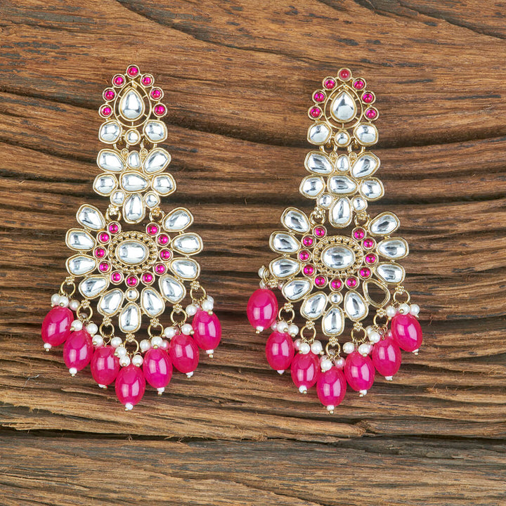 Indo Western Beads Earring With Mehndi Plating 110359