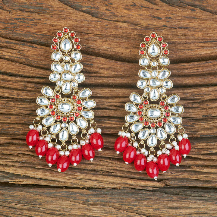 Indo Western Beads Earring With Mehndi Plating 110359