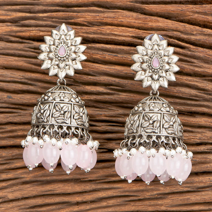 Indo Western Beads Earring With Oxidised Plating 110368