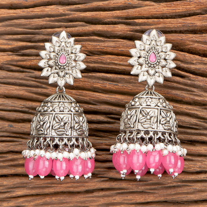 Indo Western Beads Earring With Oxidised Plating 110368