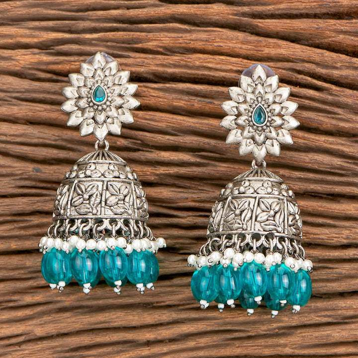 Indo Western Beads Earring With Oxidised Plating 110368