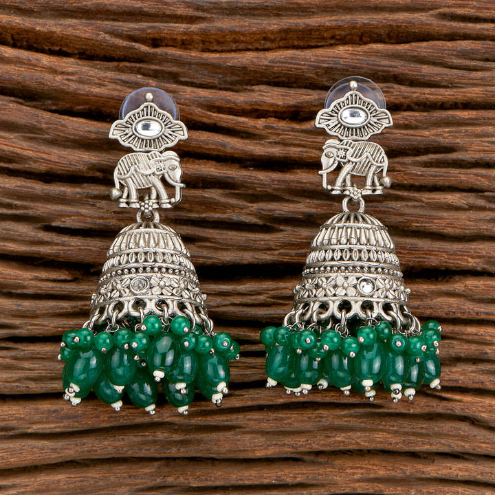 Indo Western Jhumki With Oxidised Plating 110376