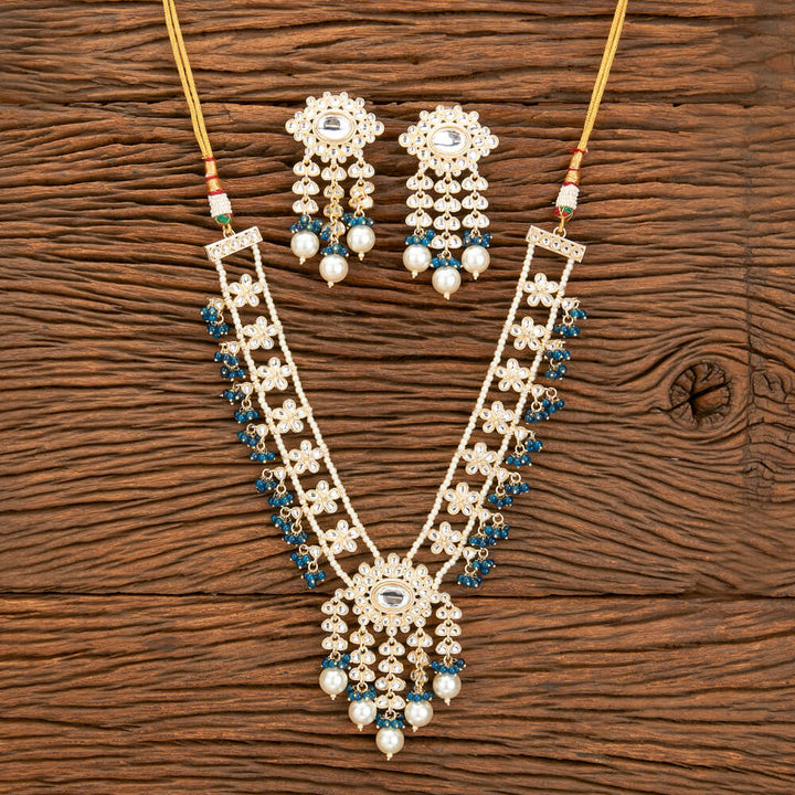 Indo Western Classic Necklace With Gold Plating 110379