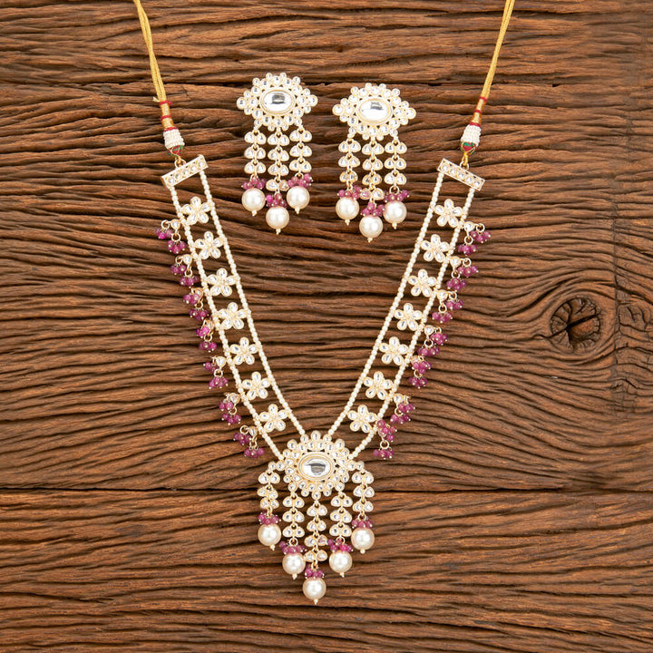 Indo Western Classic Necklace With Gold Plating 110379