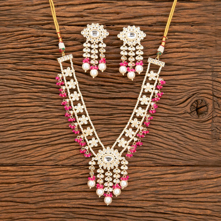 Indo Western Classic Necklace With Gold Plating 110379