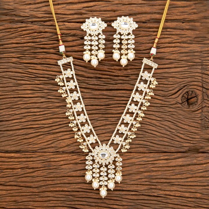 Indo Western Classic Necklace With Gold Plating 110379