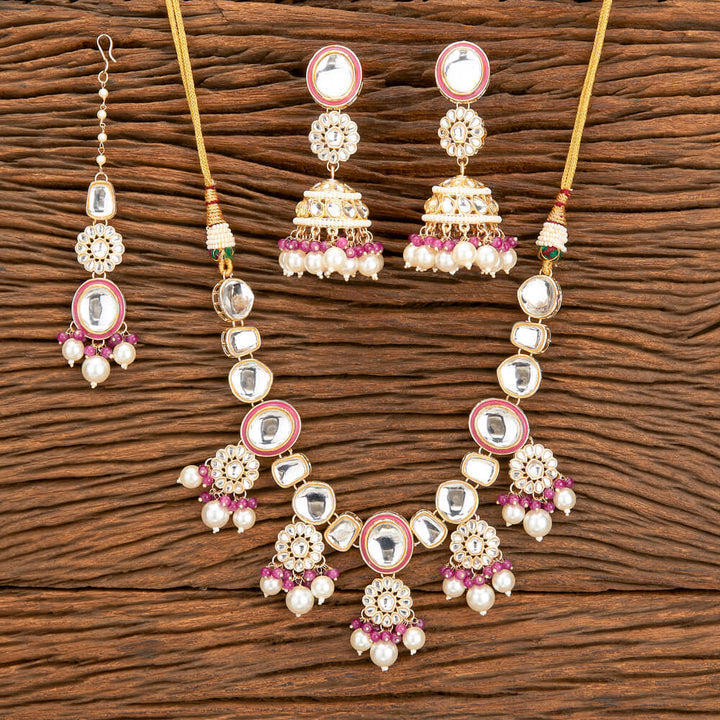 Indo Western Meenakari Necklace With Gold Plating 110381