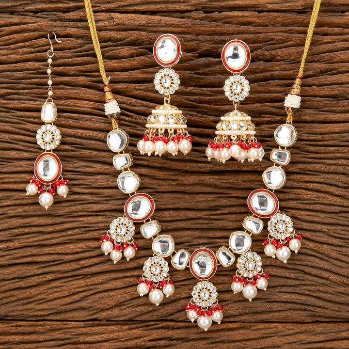 Indo Western Meenakari Necklace With Gold Plating 110381