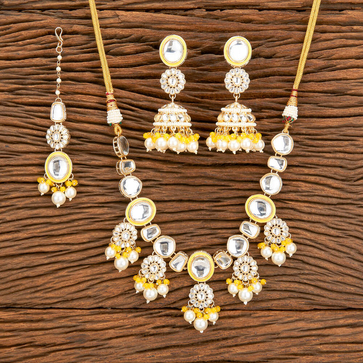 Indo Western Meenakari Necklace With Gold Plating 110381