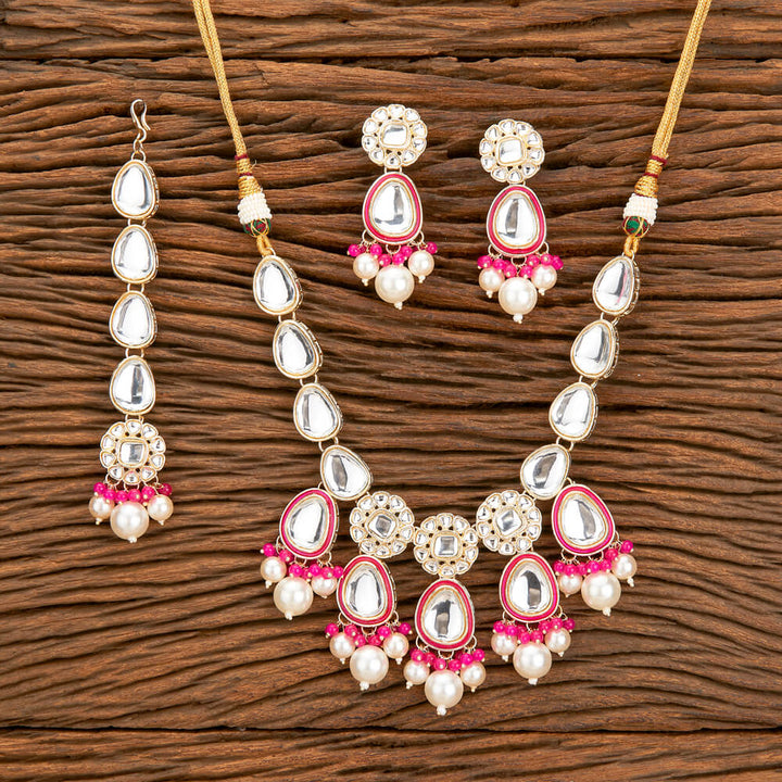 Indo Western Meenakari Necklace With Gold Plating 110383