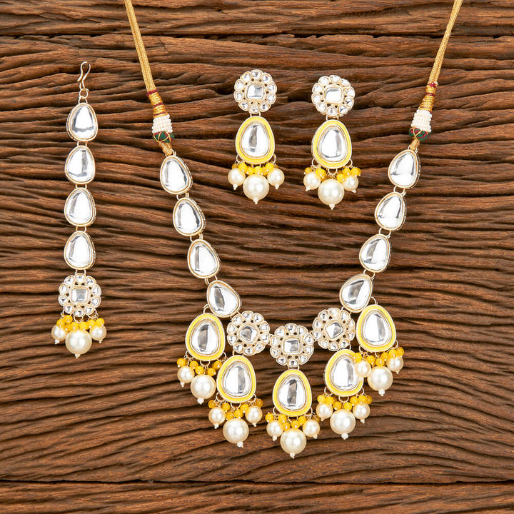 Indo Western Meenakari Necklace With Gold Plating 110383