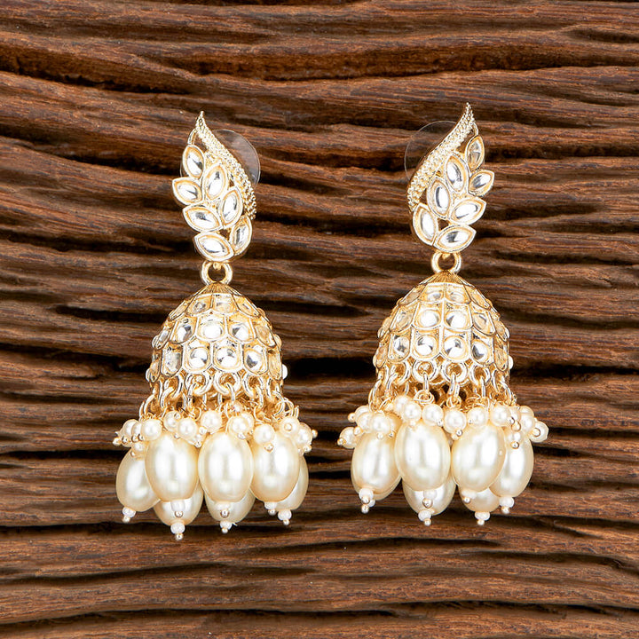 Indo Western Pearl Earring With Gold Plating 110388