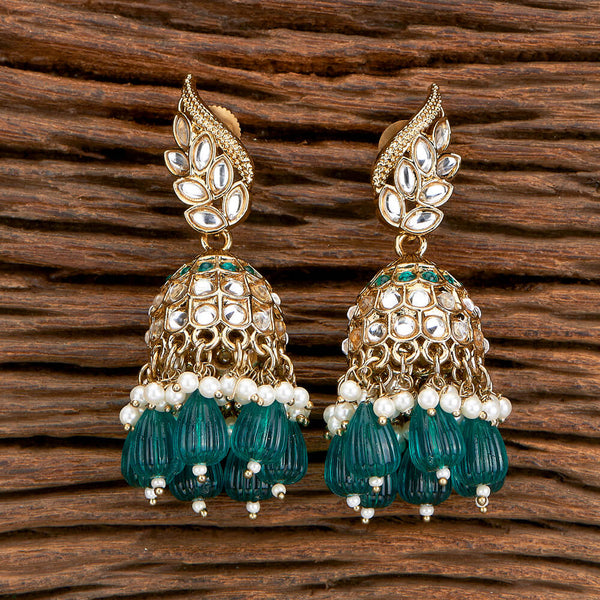 Indo Western Beads Earring With Mehndi Plating 110389