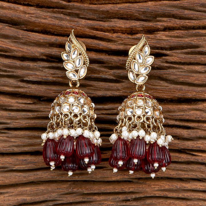 Indo Western Beads Earring With Mehndi Plating 110389