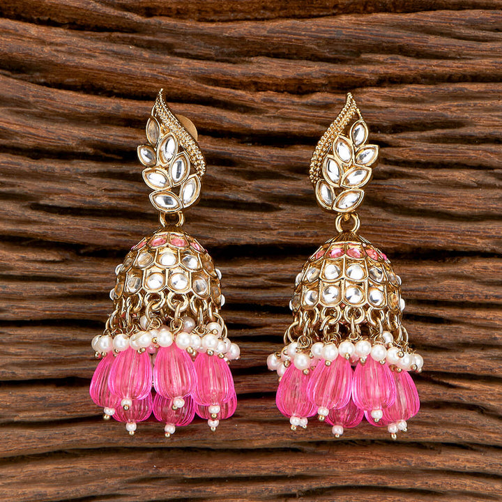 Indo Western Beads Earring With Mehndi Plating 110389