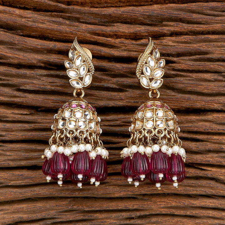 Indo Western Beads Earring With Mehndi Plating 110389