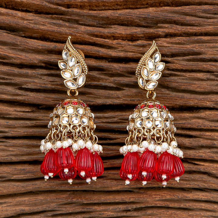 Indo Western Beads Earring With Mehndi Plating 110389