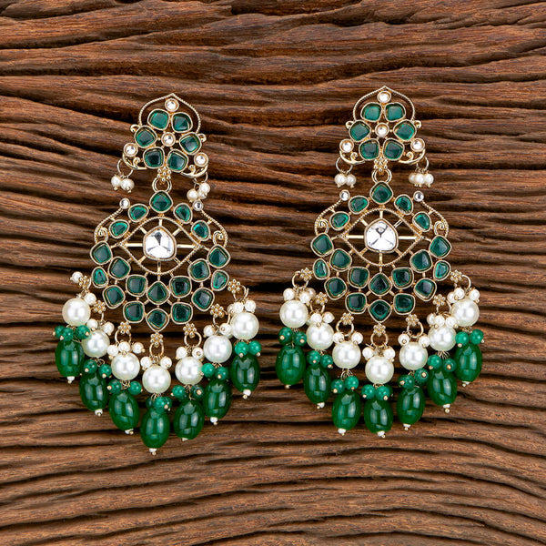 Indo Western Beads Earring With Mehndi Plating 110391