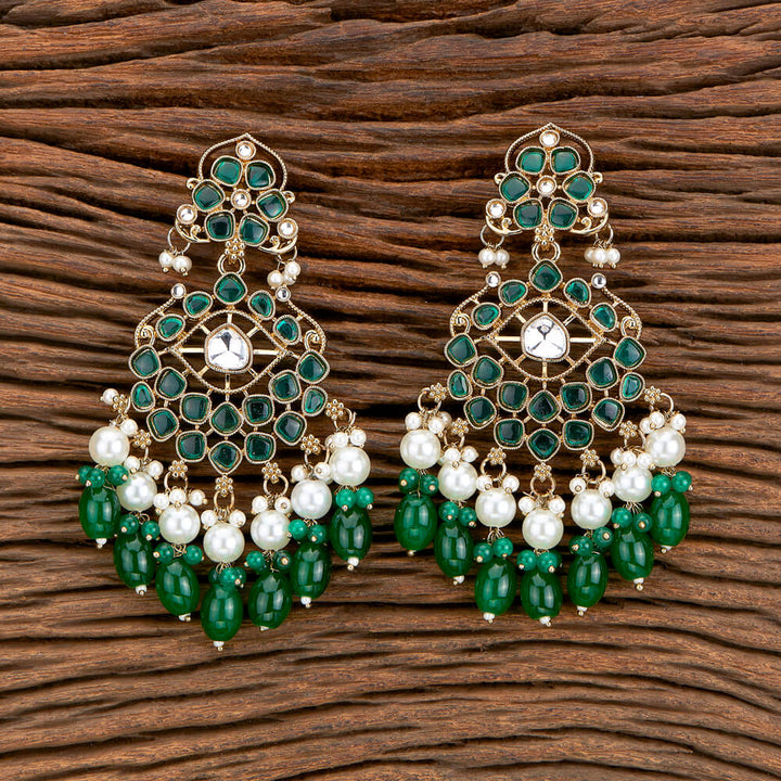 Indo Western Beads Earring With Mehndi Plating 110391