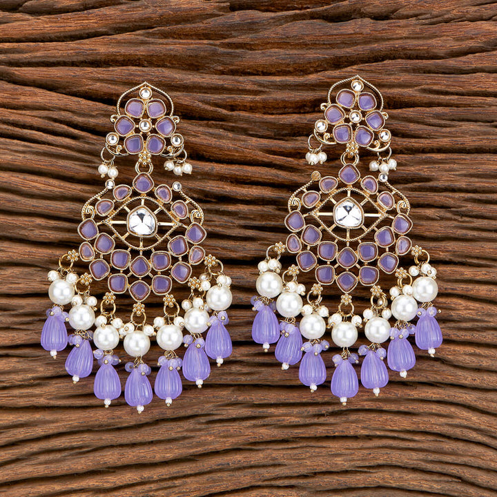 Indo Western Beads Earring With Mehndi Plating 110391