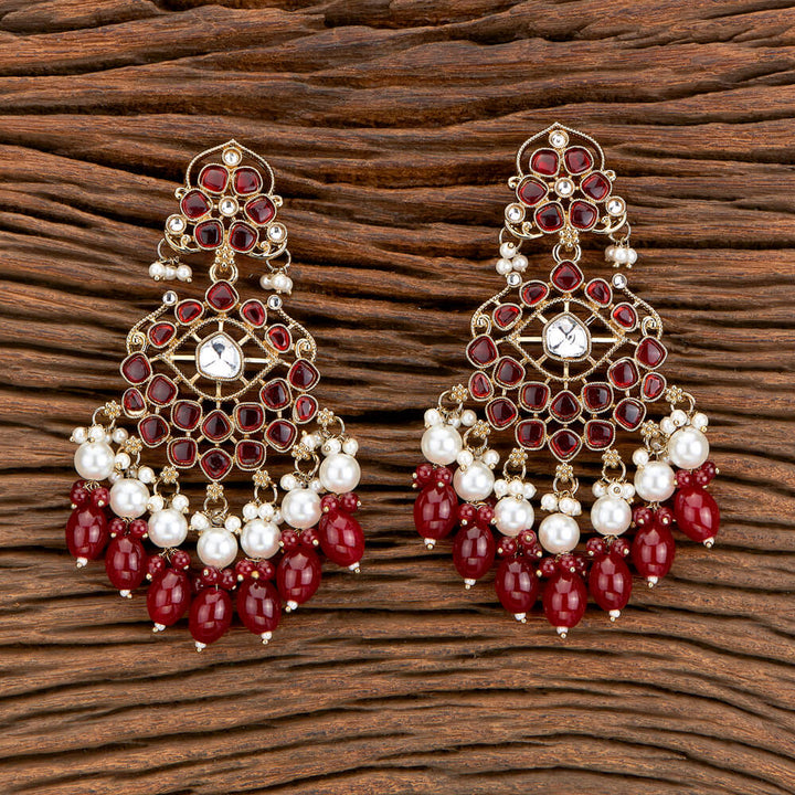 Indo Western Beads Earring With Mehndi Plating 110391