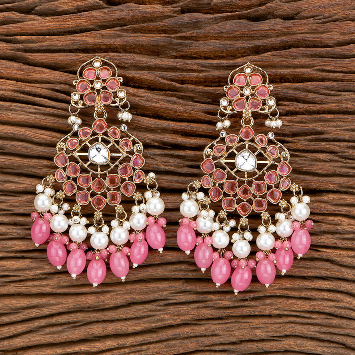 Indo Western Beads Earring With Mehndi Plating 110391