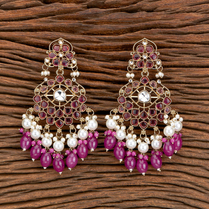 Indo Western Beads Earring With Mehndi Plating 110391