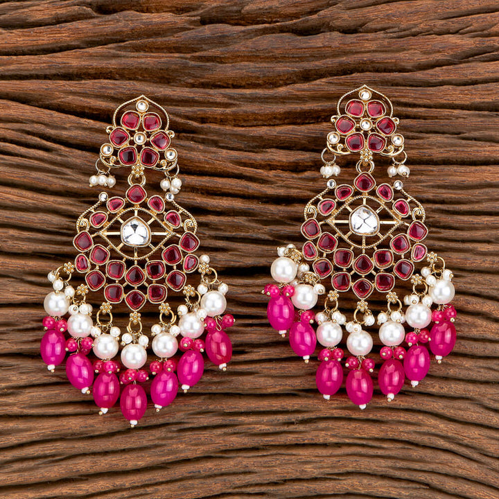 Indo Western Beads Earring With Mehndi Plating 110391