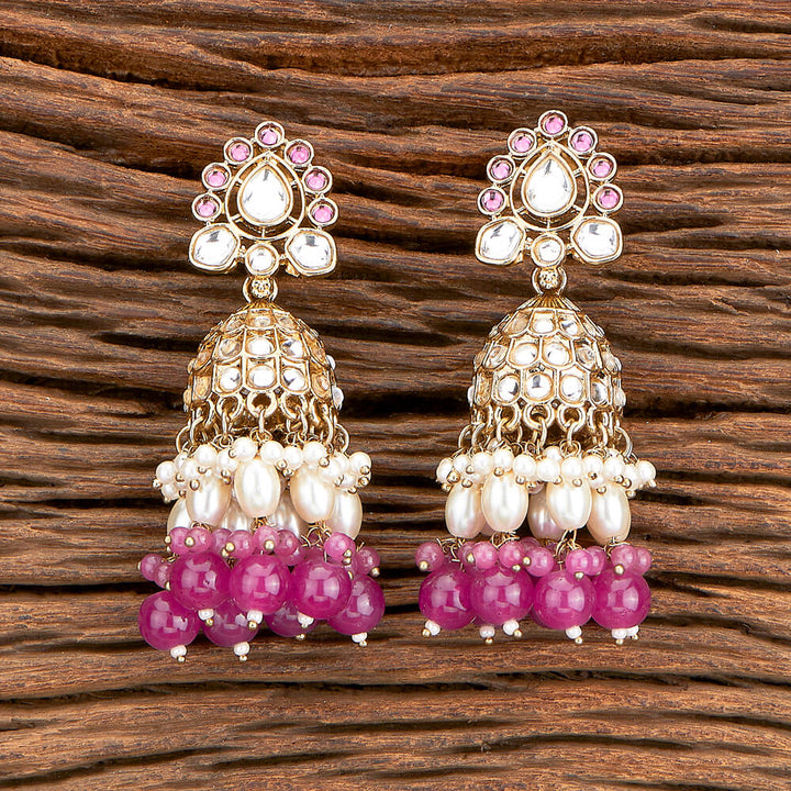 Indo Western Beads Earring With Mehndi Plating 110398