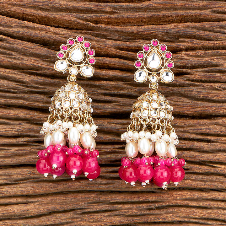 Indo Western Beads Earring With Mehndi Plating 110398