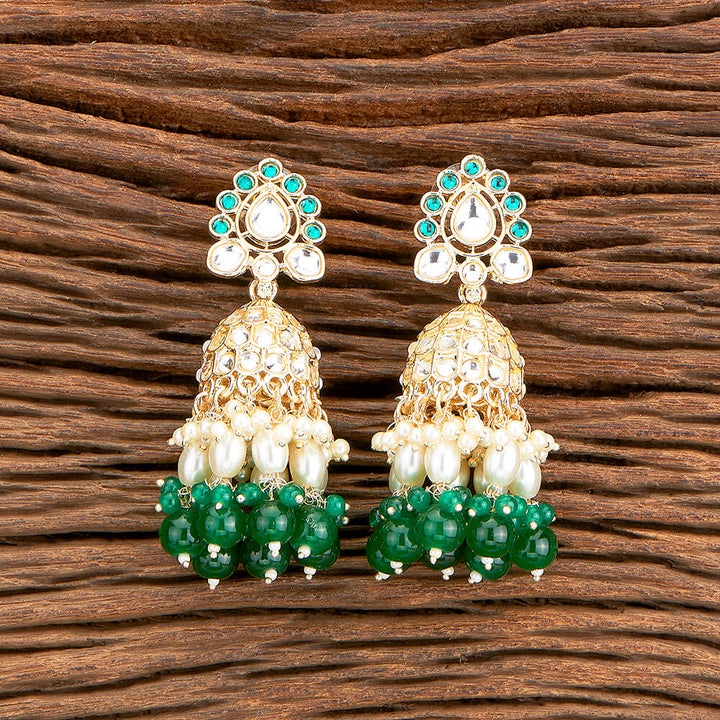 Indo Western Beads Earring With Gold Plating 110399