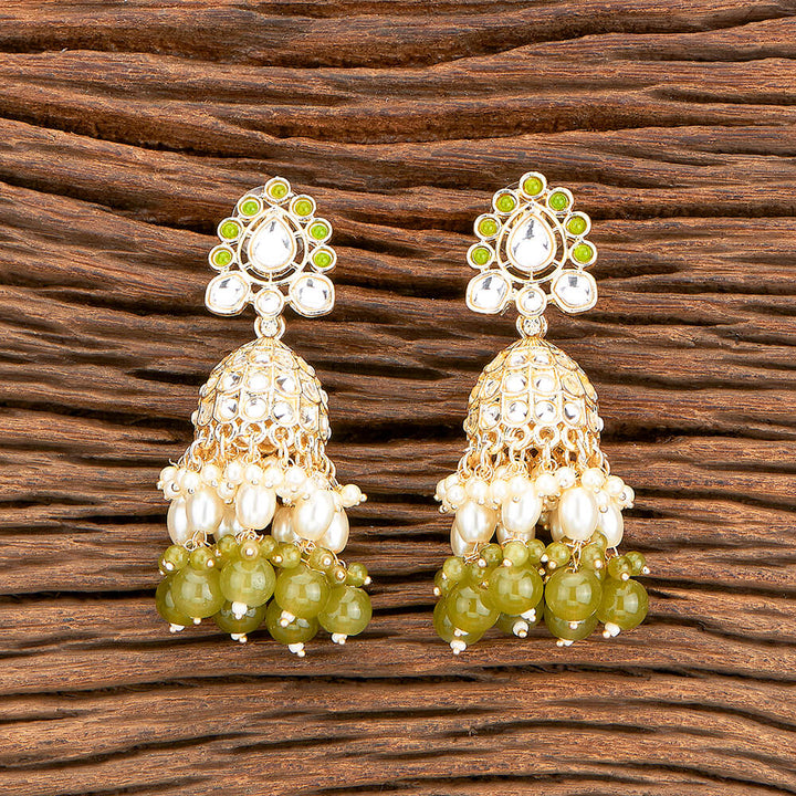 Indo Western Beads Earring With Gold Plating 110399