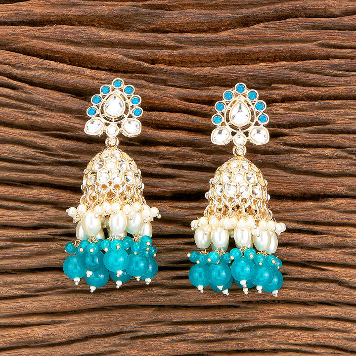 Indo Western Beads Earring With Gold Plating 110399