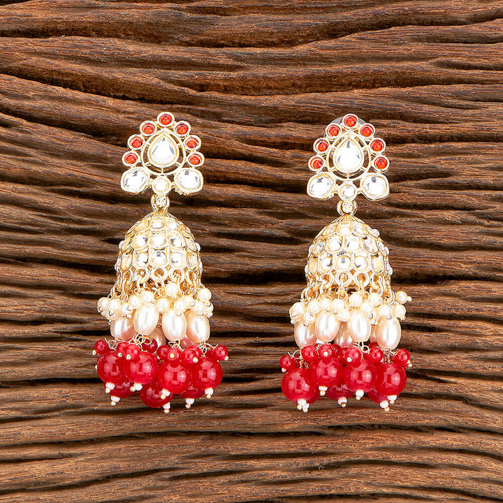 Indo Western Beads Earring With Gold Plating 110399