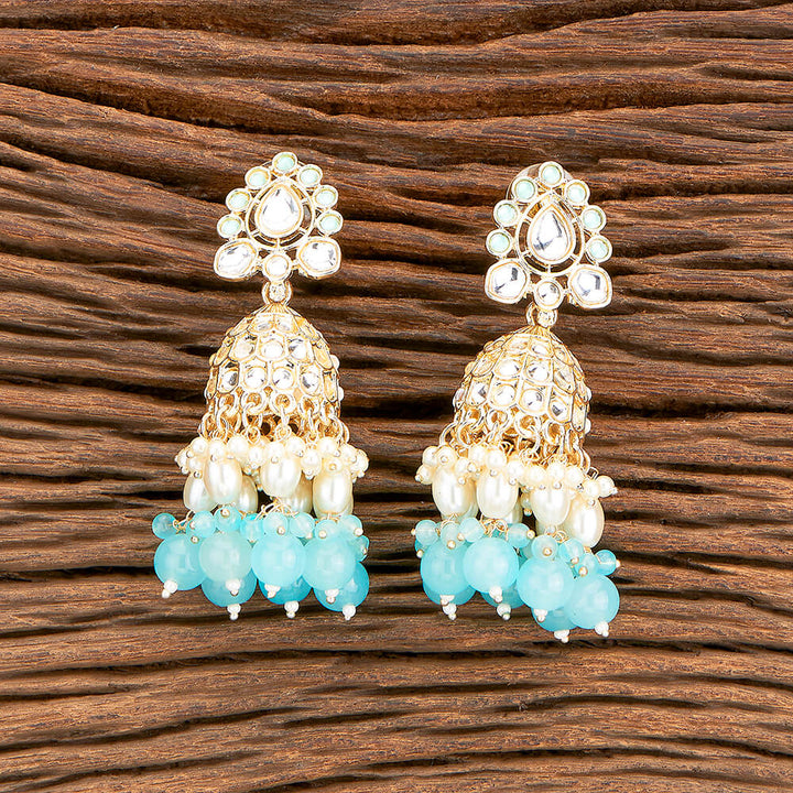 Indo Western Beads Earring With Gold Plating 110399