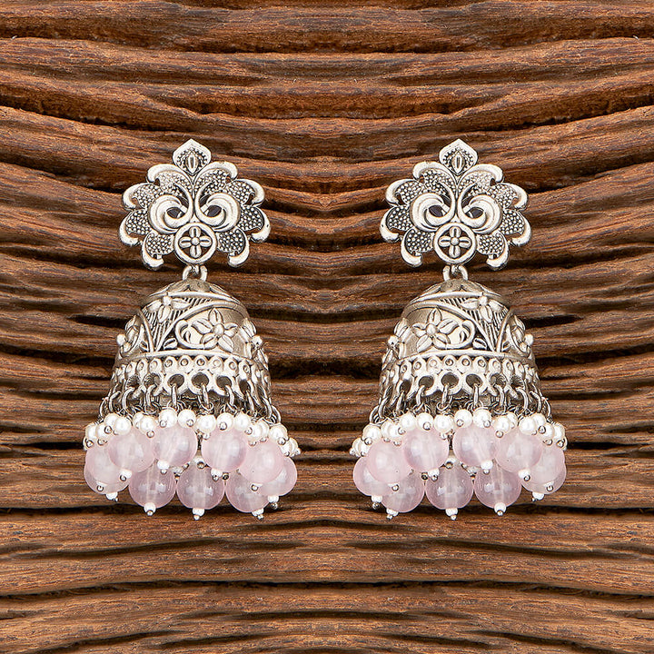 Indo Western Beads Earring With Oxidised Plating 110404