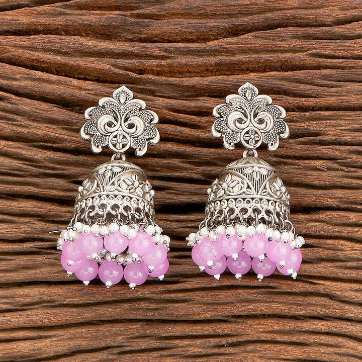 Indo Western Beads Earring With Oxidised Plating 110404